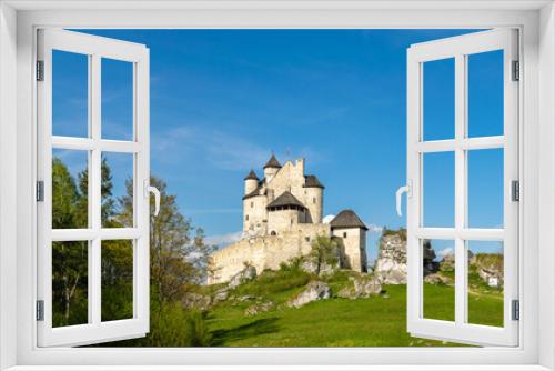 Fototapeta Naklejka Na Ścianę Okno 3D - rebuilt old castle in Bobolice