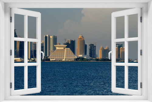 Fototapeta Naklejka Na Ścianę Okno 3D - Doha, Qatar: The skyline of the capital is ever changing