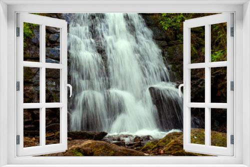 Fototapeta Naklejka Na Ścianę Okno 3D - beautiful waterfall in the Cindrel mountains of Romania