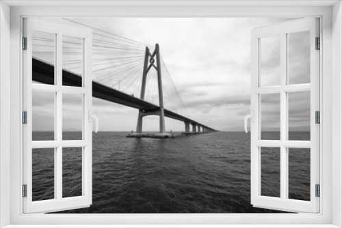 Fototapeta Naklejka Na Ścianę Okno 3D - The Hong Kong-Zhuhai-Macao Bridge over the sea.