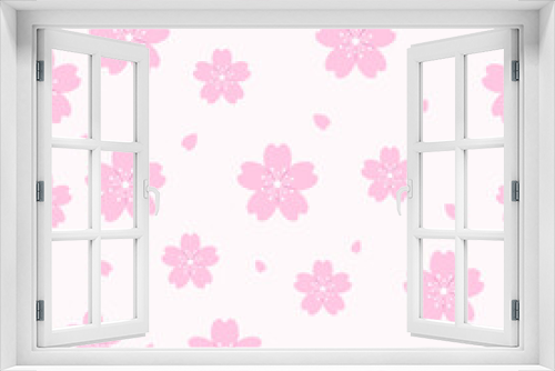 Fototapeta Naklejka Na Ścianę Okno 3D - Sakura flower seamless pattern. Cherry blossom. Spring flowers. Floral spring background. Vector illustration