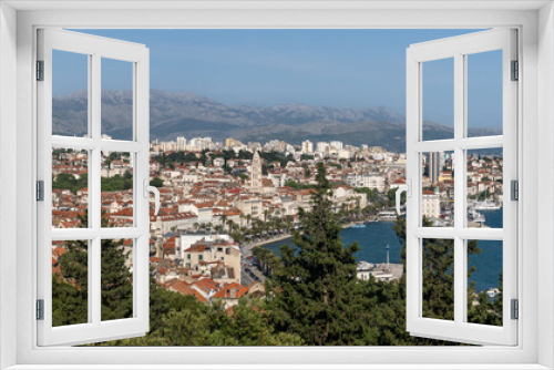 Vue panoramique sur Split en Croatie depuis la colline Marjan