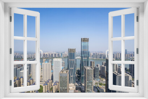 Fototapeta Naklejka Na Ścianę Okno 3D - Building scenery of Hunan financial center in China