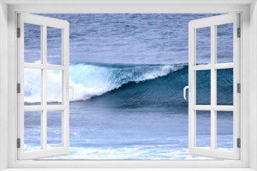 Fototapeta Naklejka Na Ścianę Okno 3D - wave in the ocean abstract background, blue sea texture motion