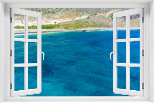Fototapeta Naklejka Na Ścianę Okno 3D - Balos beach. View from Gramvousa Island, Crete in Greece
