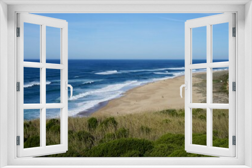 Fototapeta Naklejka Na Ścianę Okno 3D - Blue atlantic ocean in Portugal