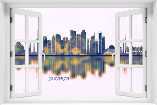 Jakarta Skyline. Cityscape Skyscraper Buildings Landscape City Background Modern Art Architecture Downtown Abstract Landmarks Travel Business Building View Corporate