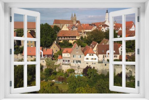 Fototapeta Naklejka Na Ścianę Okno 3D - Classic view of the medieval town of Rothenburg ob der Tauber, Bavaria, Germany