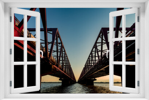 Fototapeta Naklejka Na Ścianę Okno 3D - 揖斐長良大橋の景観