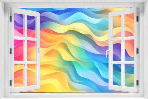 Generative AI, A vibrant abstract pattern in rainbow colors