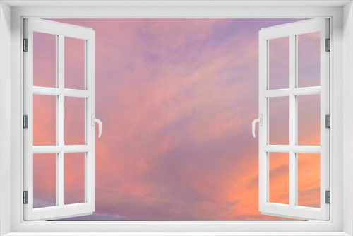 Fototapeta Naklejka Na Ścianę Okno 3D - Natural background: dramatic sky at sunset