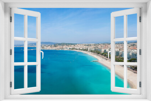 Fototapeta Naklejka Na Ścianę Okno 3D - Panorama Cannes and Croisette beach, Cote d'Azur, France, South Europe