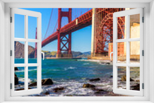 Fototapeta Naklejka Na Ścianę Okno 3D - San Francisco Golden Gate Bridge Marshall beach California