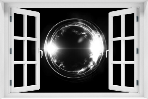 Fototapeta Naklejka Na Ścianę Okno 3D - Glow swirl light effect. Circular lens flare. Abstract rotational lines on transparent background	