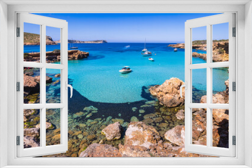 Fototapeta Naklejka Na Ścianę Okno 3D - Ibiza beach called Cala Comte