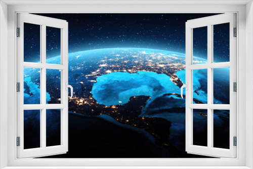 Fototapeta Naklejka Na Ścianę Okno 3D - America from space