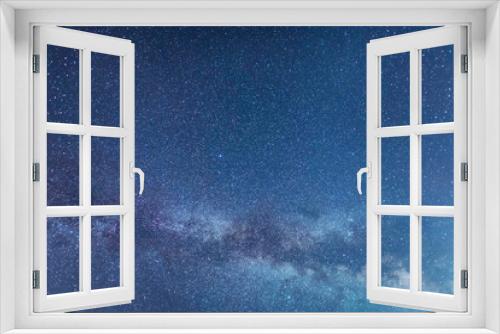 Fototapeta Naklejka Na Ścianę Okno 3D - Beautiful starry night. Bright Milky Way galaxy sky. Astronomical background.