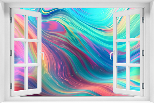 Abstract background with soft multicolored lines, generative AI.