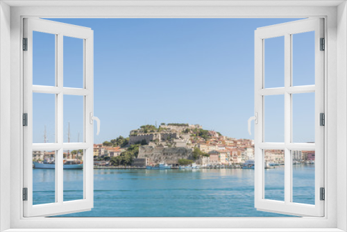 Fototapeta Naklejka Na Ścianę Okno 3D - Portoferraio, Festung, Hafen, Altstadt, Elba, Insel, Italien