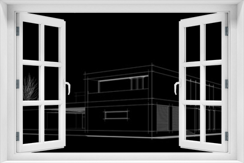 Fototapeta Naklejka Na Ścianę Okno 3D - architectural drawing 3d illustration