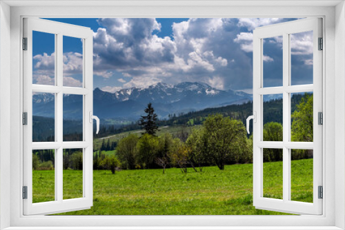 Fototapeta Naklejka Na Ścianę Okno 3D - Witów panorama na Tatry