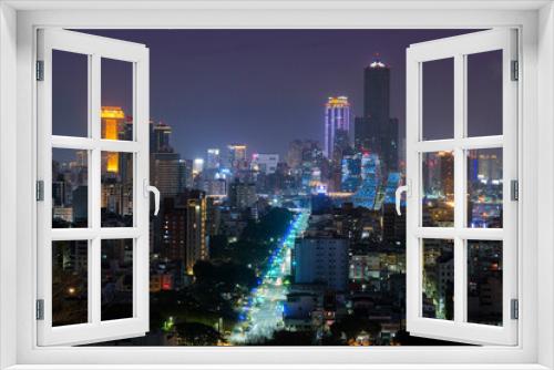 Fototapeta Naklejka Na Ścianę Okno 3D - 台湾 高雄市、寿山情人観景台から見る夜景