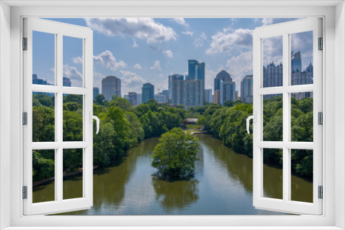 Fototapeta Naklejka Na Ścianę Okno 3D - The Atlanta, Georgia skyline on a sunny day