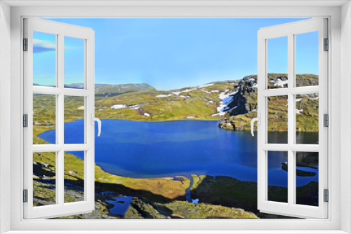 Fototapeta Naklejka Na Ścianę Okno 3D - Panorama Hardanger Vidda Norwegen