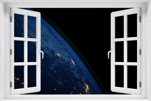 Fototapeta Naklejka Na Ścianę Okno 3D - Atmosphere of planet Earth from space. Elements of this image furnishing NASA.