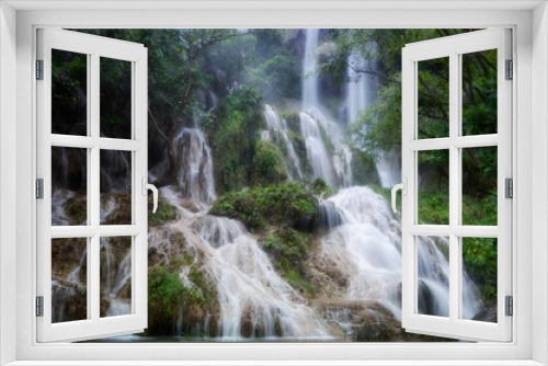 Fototapeta Naklejka Na Ścianę Okno 3D - Erawan Waterfall Kanchanaburi Thailand