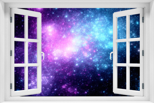Fototapeta Naklejka Na Ścianę Okno 3D - Deep space with nebula
