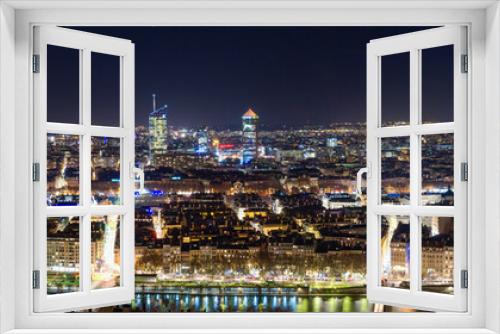 Fototapeta Naklejka Na Ścianę Okno 3D - Panorama de Lyon en France