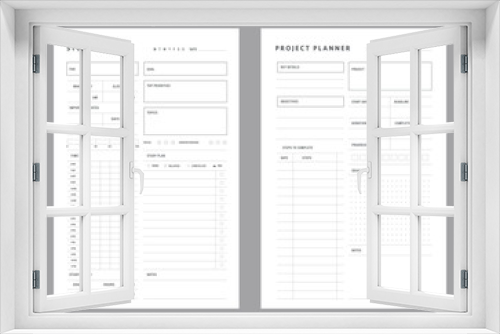 Study and Project Planner. Make your day more easily and happy. Vector Print template.