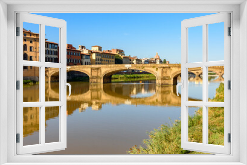 St. Trinity bridge over Arno river, Florence, Italy