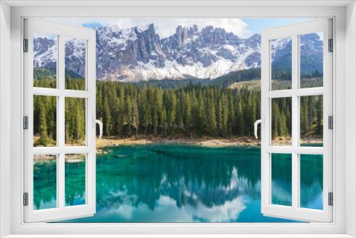 Fototapeta Naklejka Na Ścianę Okno 3D - Karer See in Südtirol