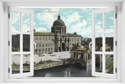 Fototapeta Naklejka Na Ścianę Okno 3D - Berliner Schloss mit Nationaldenkmal 1908