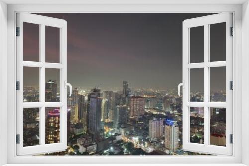 Fototapeta Naklejka Na Ścianę Okno 3D - Bangkok skyline at night