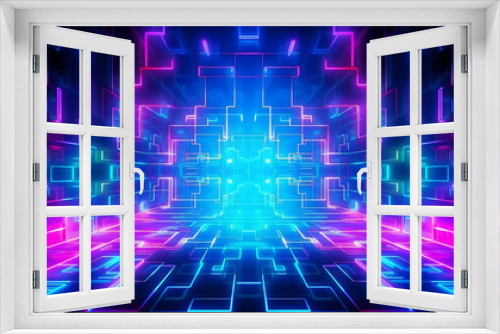 Modern abstract cubic background wallpaper. AI generated