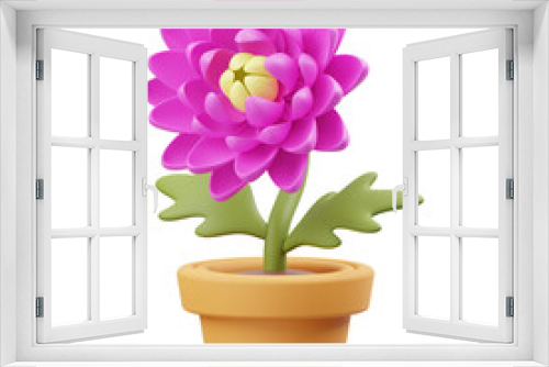 Fototapeta Naklejka Na Ścianę Okno 3D - Chrysanthemum2 3D Icon