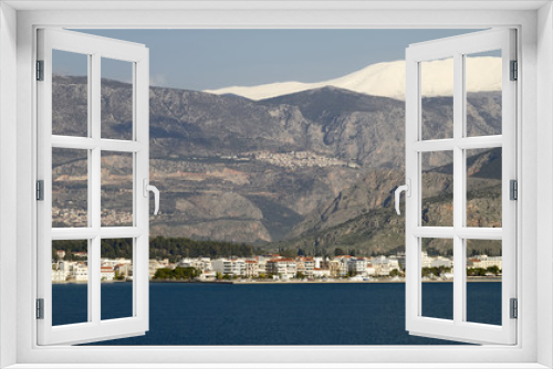 Fototapeta Naklejka Na Ścianę Okno 3D - Itea Town and Parnassos Mountain, Greece