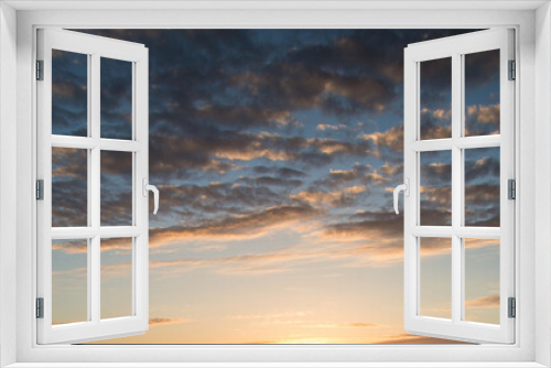 Fototapeta Naklejka Na Ścianę Okno 3D - Beautiful panorama sunrise blue sky