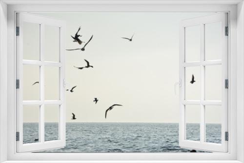 Fototapeta Naklejka Na Ścianę Okno 3D - Lac et mouettes