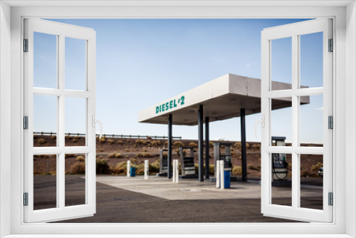 Fototapeta Naklejka Na Ścianę Okno 3D - USA gas station