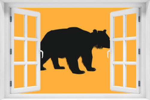 Fototapeta Naklejka Na Ścianę Okno 3D - vector silhouette bear