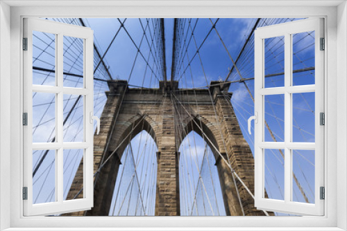 Fototapeta Naklejka Na Ścianę Okno 3D - Brooklyn bridge, New York