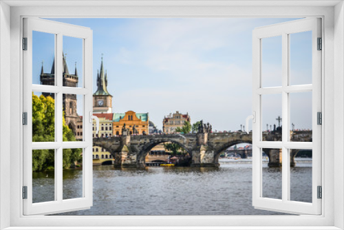 Fototapeta Naklejka Na Ścianę Okno 3D - Most Karola , Praga