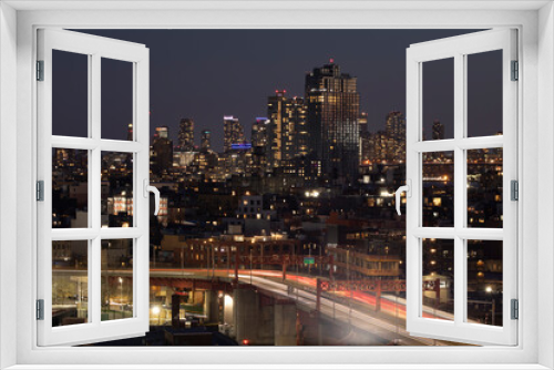 Fototapeta Naklejka Na Ścianę Okno 3D - Greenpoint and Williamsburg Brooklyn at dusk in NYC.