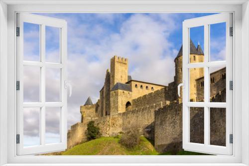 Fototapeta Naklejka Na Ścianę Okno 3D - Carcassonne town walls - France, Languedoc-Roussillon