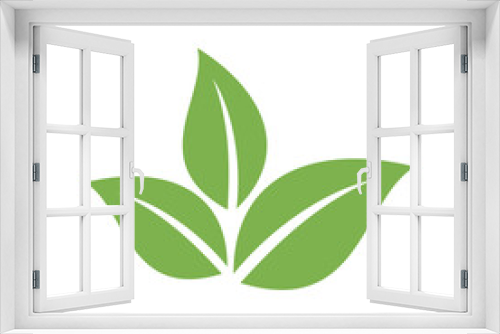 Fototapeta Naklejka Na Ścianę Okno 3D - Green Leaf Vector, Eco Leaves Spa Logo Template
