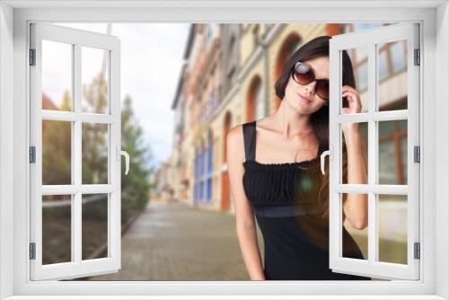 Pensive young woman posing outdoor